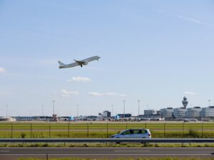 Schiphol plane departing