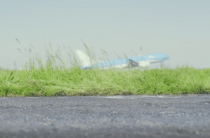 Airplane taking off from Schiphol Airport